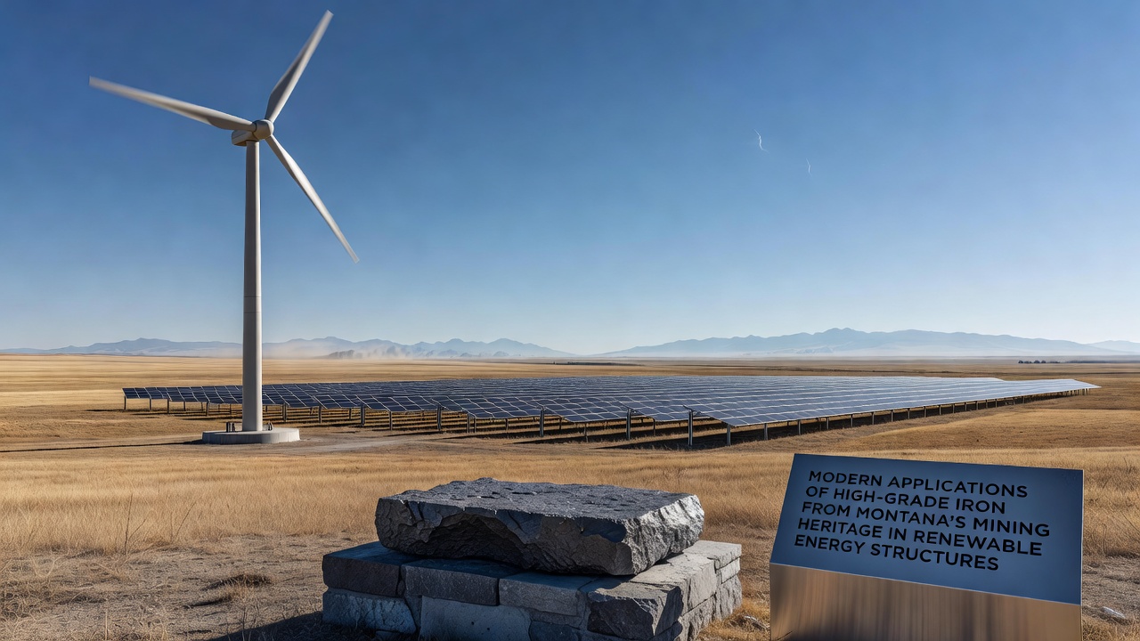 Montana high-grade iron used in solar panel mounting structures and renewable energy support frames