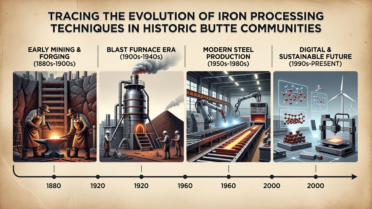 Tracing the Evolution of Iron Processing Techniques in Historic Butte Communities